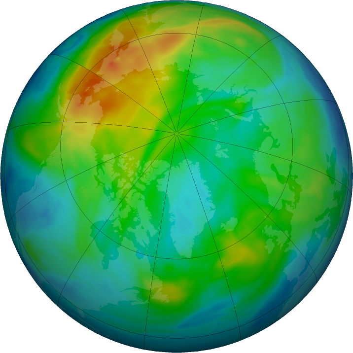Arctic ozone map for 24 November 2022